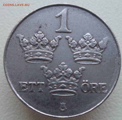 1 эре 1917 год Швеция. - 55