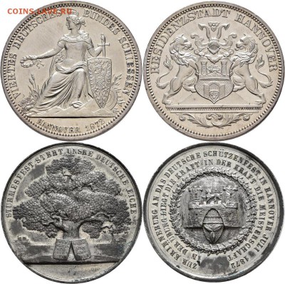 Талер Ганновер 1872 + медаль - 455264