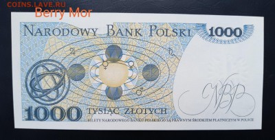 ПОЛЬША 1000 злотых 1982г., ДО 10.03. - Польша 1000 злотых, 1982г., В.(1)(1)(1)(1)(1)(1)