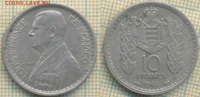 Монако 10 франков 1946 г., до 12.03.2019 г. 22.00 по Москве - Монако 10 франков 1946  5483
