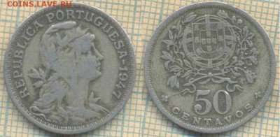 Португалия 50 сентаво 1947 г., до 12.03.2019 г. 22.00 по Мос - Португалия 50 сентаво  1947  5486
