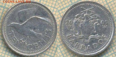 Барбадос 10 центов 2005 г.,до 12.03.2019 г. 22.00 по Москве - Барбадос 10 центов 2005  5489