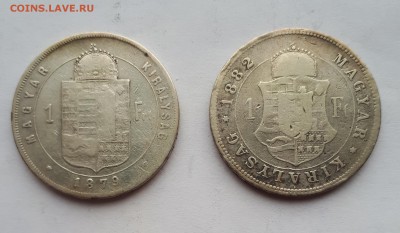 Венгрия 1 форинт 1879,1882  09.03. 22-30 - 20190306_113908