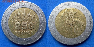 Западная Африка - 250 франков 1993 года (БИМ) до 12.03 - Западная Африка 250 франков 1993
