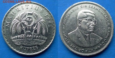 Маврикий - 5 рупий 1992 года до 12.03 - Маврикий 5 рупий 1992