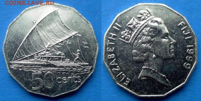 Фиджи - 50 центов 1999 года (12-угольник) до 12.03 - Фиджи 50 центов 1999