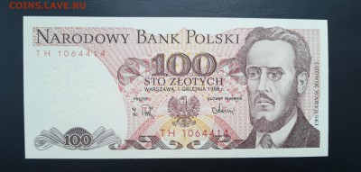 ПОЛЬША 100 злотых 1988г., ДО 11.03. - Польша 100 злотых 1988г., А.(1)(1)(1)