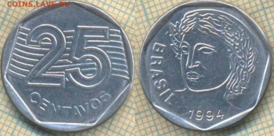 Бразилия 25 сентаво 1994 г., до12.03.2019 г. 22.00 по Москв - Бразилия 25 сентаво 1994  5498