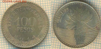 Колумбия 100 песо 2014 г., до 12.03.2019 г. 22.00 по Москве - Колумбия 100 песо 2014