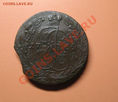 5коп1764 г ем монета из клада, до 17.06.2011г 20-00мск - 5коп1764ЕМ (2)