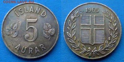 Исландия - 5 эйре 1965 года до 12.03 - Исландия 5 эйре 1965