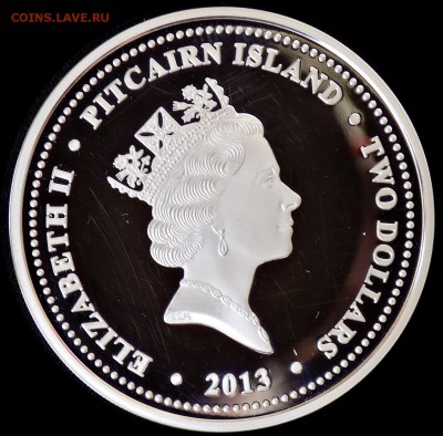 о-в Питкерн 2$ 2013 г. Лайнер Королева Елизавета II Цветная - DSCN4912.JPG