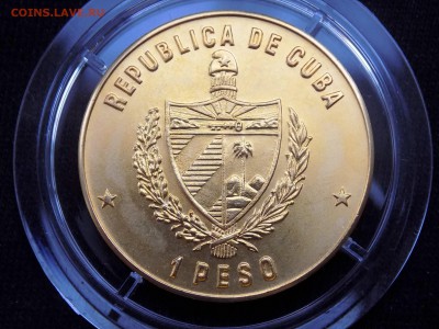 КУБА 1 песо 1990 Колумб Эскадра Позолота Редкая - Эскадра (1).JPG
