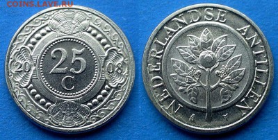 Антильские острова - 25 центов 2008 года до 12.03 - Антильские острова 25 центов 2008