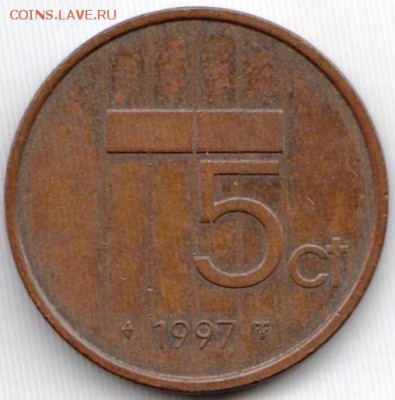 Нидерланды 5 центов 1997 г. до 24.00 14.03.19 г - 064