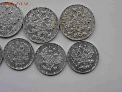 Лот серебра 10-15 копеек 1908-1914 9 штук по 14.03 до 22.00 - DSC09117