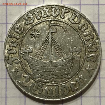 2 гульдена, 1932 год. Данциг - 24E28DEB-0B60-476C-8B00-D2A9E8B9CCC7