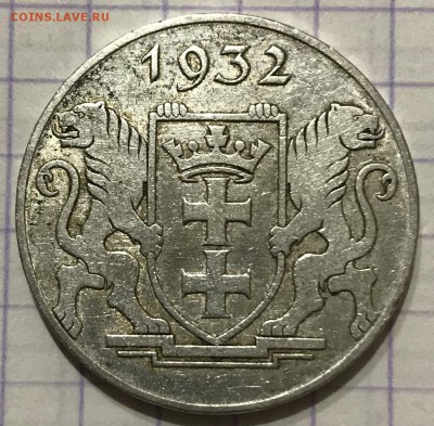 2 гульдена, 1932 год. Данциг - 6CC8EAEB-E7AC-4282-BA62-AB224BCD2DDE