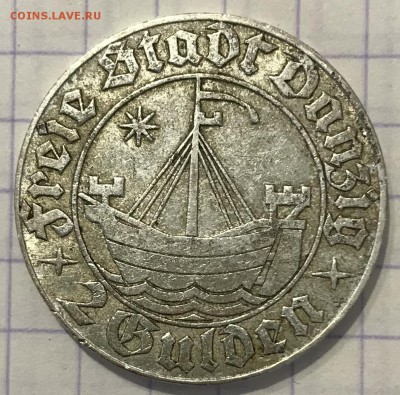 2 гульдена, 1932 год. Данциг - 2FB9E6DB-B3CA-4F5F-8325-0C046138F430