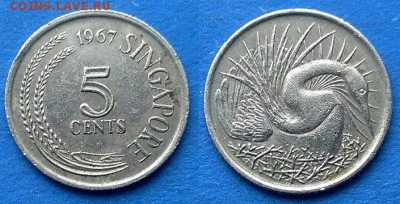 Сингапур - 5 центов 1967 года до 14.03 - Сингапур 5 центов 1967