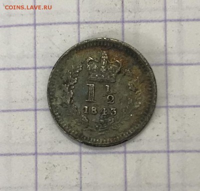 2 пенса, 1843 год. Великобритания - 738BB8E7-525E-47AA-BAEE-4351B87141DC