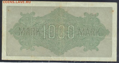 Германия 1000 марок 1922 г.  10.03. 19 г. 22 -00 МСК. - 1000  м. 1922