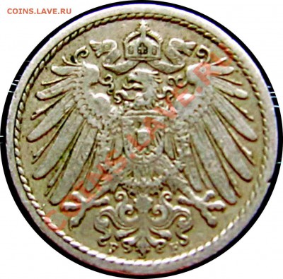A60 Германия 5 пфеннигов 1907F до 19.06 в 22°° - A60 5 1907F_2