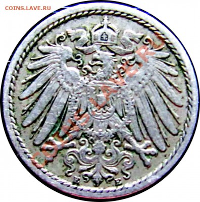 A61 Германия 5 пфеннигов 1908E до 19.06 в 22°° - A61 5 1908E_2