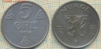 Бельгия 2 франка 1944 г., до 14.03.2019 г. 22.00 по Москве - Норвегия 5 эре 1943  5573