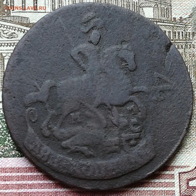 2 копейки 1763 год перечекан с 4 копеек барабаны. - IMG_20190309_160327
