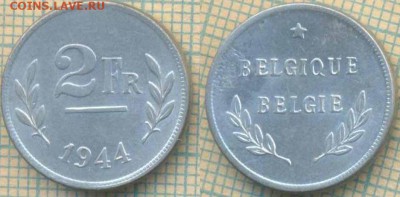 Бельгия 2 франка 1944 г., до 14.03.2019 г. 22.00 по Москве - Бельгия 2 франка 1944  5572