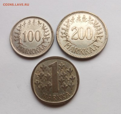 100 и 200 марок 1956г,1 марка 1965г  Финляндия до 15.03.19г. - P90310-085718