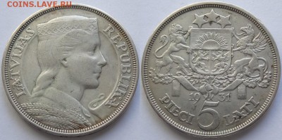 Латвия 5 лат 1931 по фиксу - Латвия 5 лат 1931 -30- 01.05.18