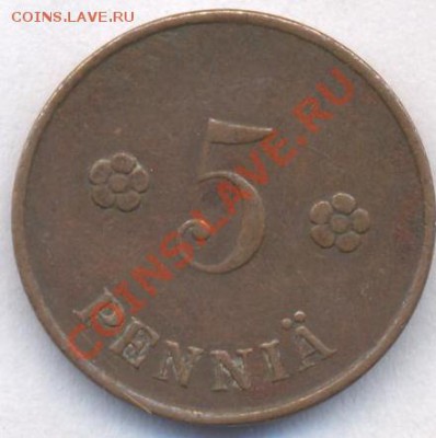 Финляндия 5 пенни 1919 г.До 15.06.11 г. 20-00 МСК. - Финляндия 19.1