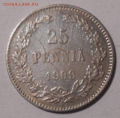 25 Пенни.1909 г.До 17.03.2019 г.в 22-00 Мск. - 100