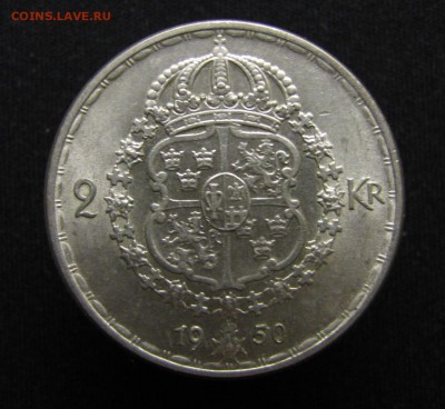 Швеция 2 кроны Густав V 1950 г. до 15-03-19 - IMG_4269.JPG