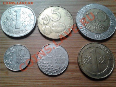 Финляндия, подборка из 5 монет, до 20.06.2011г, 22-00мск - Финляндия