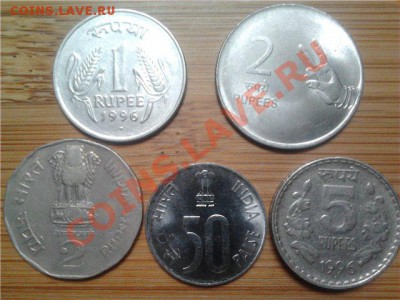 Индия, подборка из 5 монет, до 20.06.2011г, 22-00мск - Индия