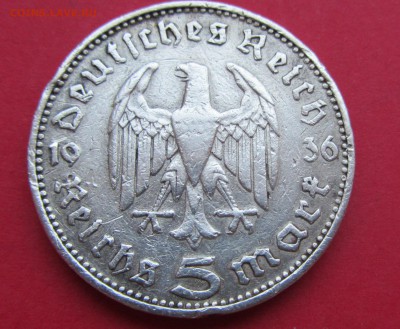 5 марок 1936г F Германия до 15.03.19г. в 22:00 МСК - IMG_3347.JPG