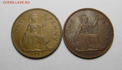 Великобритания 1 пенни 1962, 1967гг., до 19-03-19 22-00 - IMG_4322.JPG