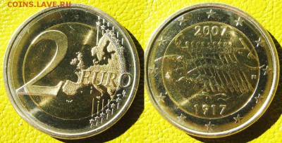 Только сегодня. 2 ЕВРО 90 лет незав Финляндии13.03 в 22-00мс - евро