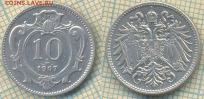 Австрия 10 геллеров 1907 г., до 19.03.2019 г. 22.00 по Моск - Австрия 10 геллеров 1907  5619