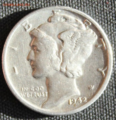 С РУБ. USA ONE DIME 1942г. МЕРКУРИ  до 19.03 в 22-00 - IMG_6693.JPG
