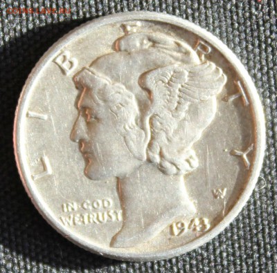 С РУБ. USA ONE DIME 1943г. МЕРКУРИ  до 19.03 в 22-00 - IMG_6703.JPG