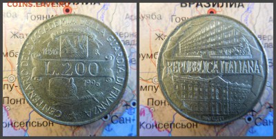 Италия 200 лир, 1996 100 лет Академии таможенной службы - 9