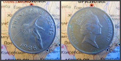 Бермуды 25 центов, 1986 - 12