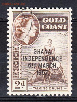 Колонии Гана 1957 1м 2д надпечатка - 287