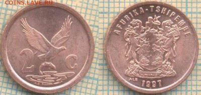 ЮАР 2 цента 1997 г., до  20.03.2019 г. 22.00 по Москве - ЮАР 2 цента 1997   5601