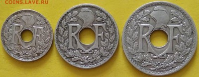 5-10-25 сантимов 1924 -35г. Франция. До 17.03.19 г. 22.00 ча - 35-24 а