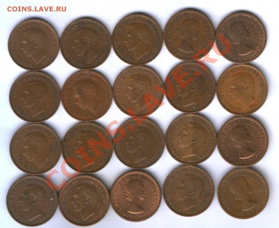 Англия 20 фартингов 1939 -54г. до 16.06.11г. в 22.00 - 207